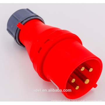 Industrial coupler connector plug socket 6H 4P+E 5P 63A 125A IP44 440V ordinary type CCC CE IEC/CEE